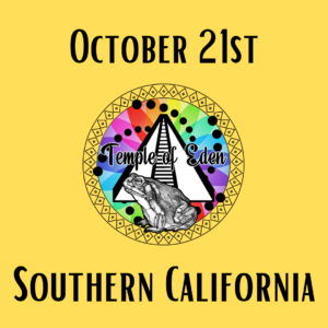 Flyer for Temple of Eden's October 2023, Sacred Bufo Ceremony